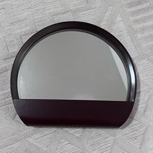 Maroon Wall Mirror with Shelf Pocket